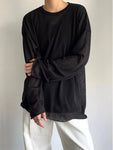 Men's Plus Size Heathered Long-Sleeve T-Shirt view 6